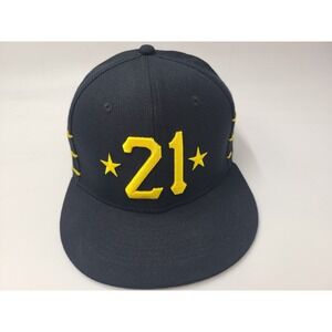 Baseballism Roberto Clemente #21 Fitted (Seems 7 3/8) Hat Cap Men Black Yellow